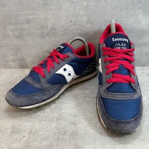 Saucony Jazz Low Pro‎ Mens 8 Blue Red White USA Flag Running Shoes Sneakers